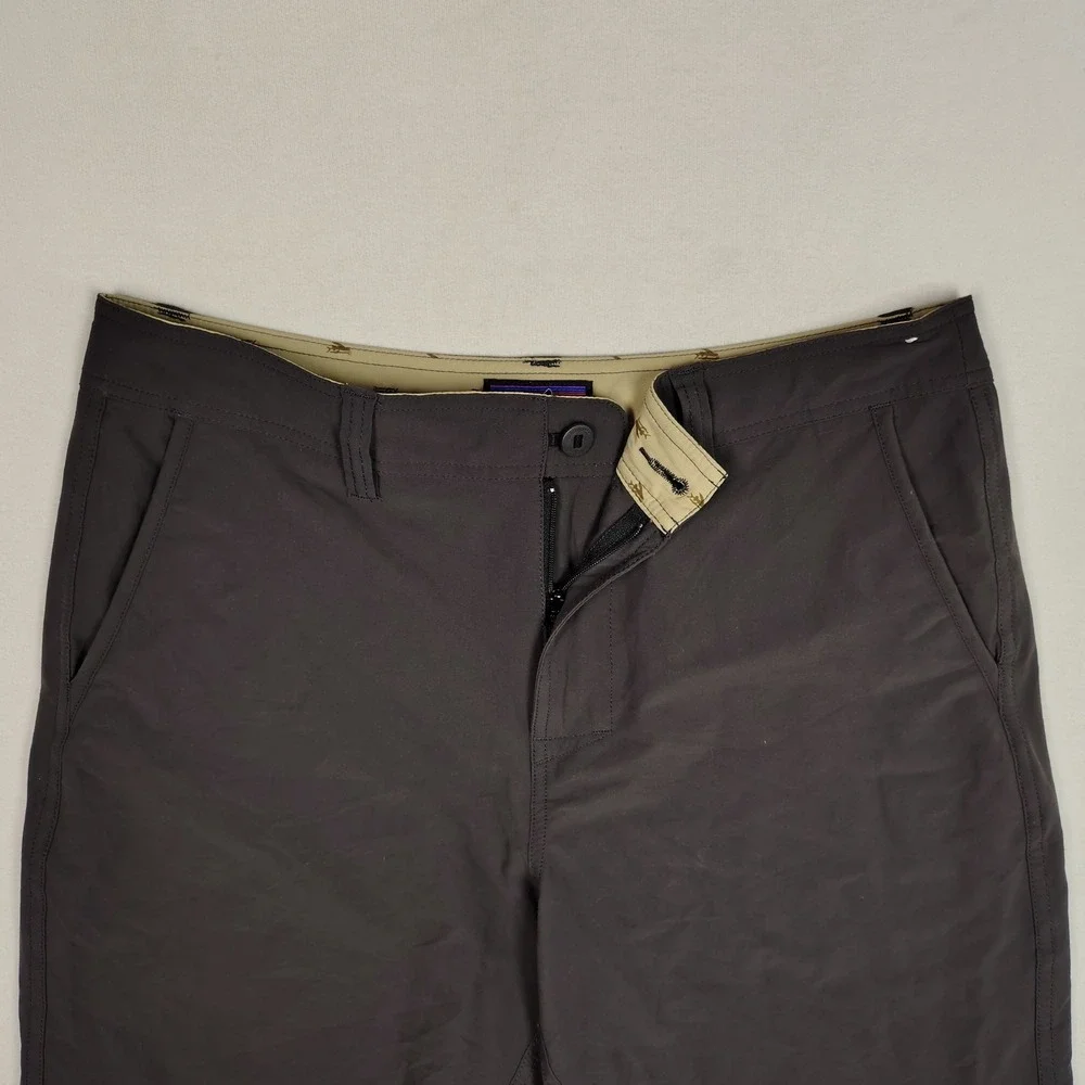 Patagonia Mens 33 Hybrid Shorts Gray Nylon Spandex Stretch Water Hiking Casual